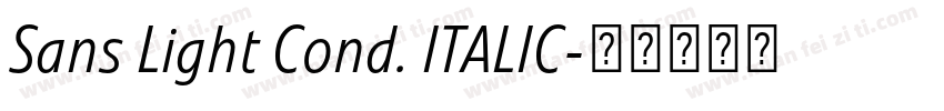 Sans Light Cond. ITALIC字体转换
